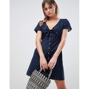 Abercrombie Navy Polka Dot Dress